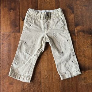 Animal dog Pants bulldog adjustable tan‎ pants 2T GAP